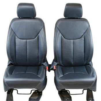 Sierra Offroad Seat Cover Kit for Wrangler JK 2013-2018 4DR, Front & Rear 60/40 Split, Leatherette, Black